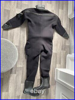 SCUBA DIVING NORTHERN DIVER DRY SUIT, Large with size 11 boots