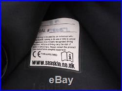 SCUBA Seaskin black membrane drysuit 5'2 with values UK boot size 8 new seals