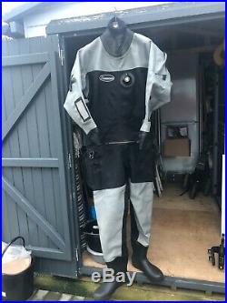 Scuba Diving Drysuit. Hammond CP PRO Made In England Grey/Black