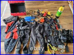 Scuba Diving Equipment Pre Owned Apeks dry suit + Dual Regulator + Lots More