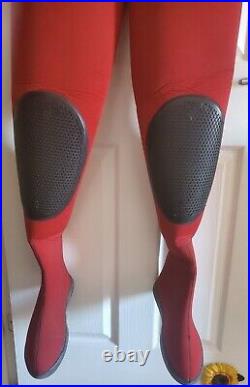 Scuba Diving Neoprene 9mm Dry Suit with hood and sewn boots in good condition