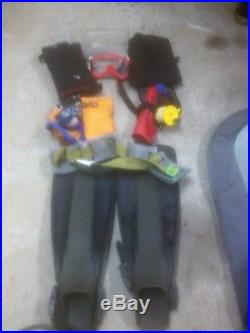 Scuba dive kit includes O three neoprene dry suit