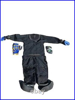 Scuba diving dry suit With Dry Glove system