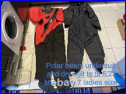 Scuba diving dry suit large womens size 14 with undersuit