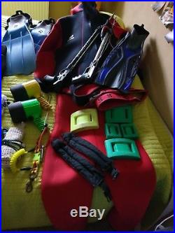 Scuba diving equipment including regulator wet and dry suit air tank and more