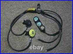 Scubapro scuba diving R380 regulator set including dry suit hose and compass