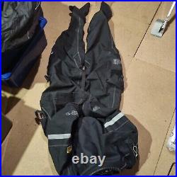 Seaskin Scuba Diving Dry Suit and Kubi Gloves. Front Zip