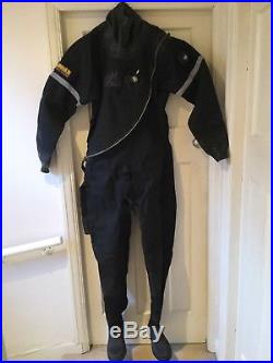 Seaskin black membrane SCUBA dry suit and thermal liner