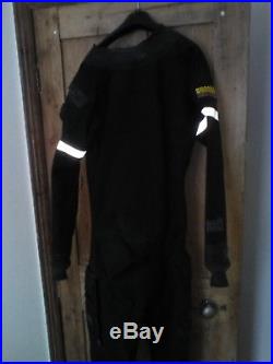 Seaskin black membrane SCUBA dry suit for average sized person