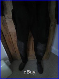 Seaskin black membrane SCUBA dry suit for average sized person