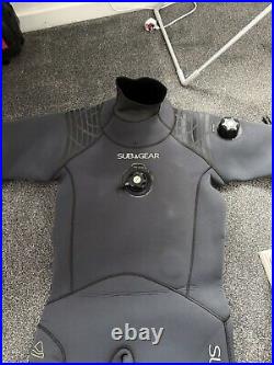 Subgear XL Neoprene Scuba Diving Drysuit + Extras