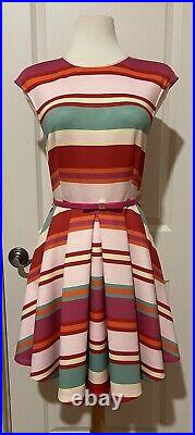 Ted Baker London Maya Pier Striped Skater Dress-Sz 3 Beautiful