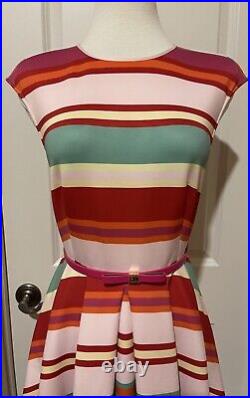 Ted Baker London Maya Pier Striped Skater Dress-Sz 3 Beautiful