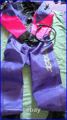 Tusa Ladies Scuba Diving Drysuit, Pink and Purple, Large