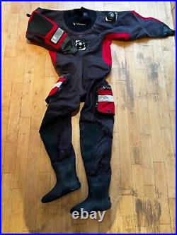 Typhoon Fathom Deluxe Scuba Diving Drysuit Size S (5'6 to 5'10) VG Condition