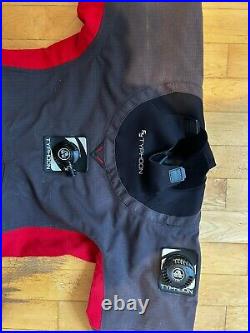 Typhoon Fathom Deluxe Scuba Diving Drysuit Size S (5'6 to 5'10) VG Condition