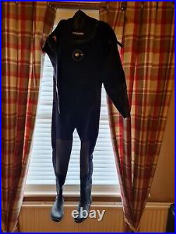 Typhoon Membrane Drysuit Black & Grey Scuba diving. Size large