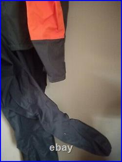 Typhoon Men's Drysuit Large Snorkeling Scuba BNWOT grey/orange