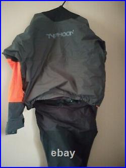 Typhoon Men's Drysuit Large Snorkeling Scuba BNWOT grey/orange