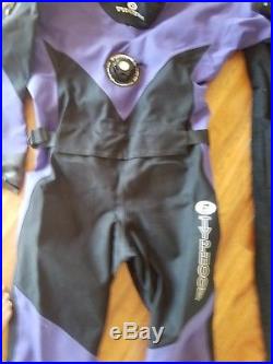 Typhoon Scuba Diving Dry Suit Rock Boots Women LM With Fleece Thermal LOT Purple
