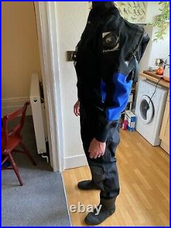 Typhoon Scuba Dry Suit With New Neoprene Wrist and Neck Seals Size L, Boots 10