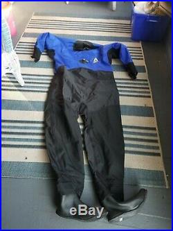 USIA Aqua Drysuit, Scuba Diving Suit With Boots Custom with Fleece liner