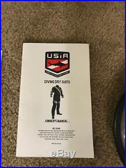 USIA Mens Dry Suit Front Zip With boots, Scuba Diving