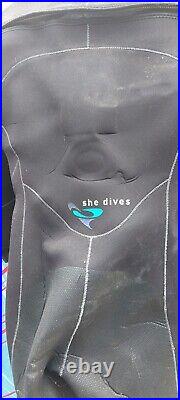 Used Spares or Repairs Mares moby Neoprene Drysuit Ladies M Scuba Diving