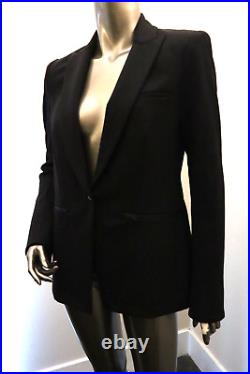 Veronica Beard Black Blazer Scuba Dickey Jacket Wrinkle Resistant Size 4