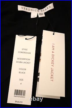 Veronica Beard Black Scuba Dickey Blazer Jacket Wrinkle Resistant Size 4 New Tag