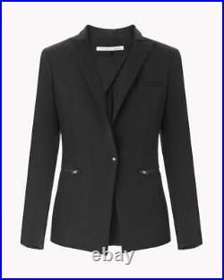 Veronica Beard Black Scuba Dickey Jacket Blazer Wrinkle Resistant SZ 8 NWT $600
