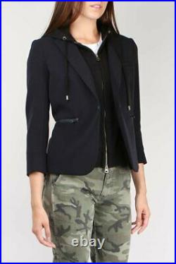 Veronica Beard Navy Blue Scuba Schoolboy Dickey Jacket Blazer Size 4 NWT $600