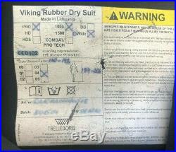 Viking Professional 1000 Heavy Rubber Pro Dry Suit Scuba Diving Size 04 DWide