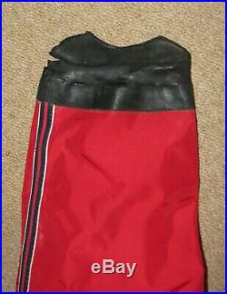 Vintage Imperial Dry Suit Scuba Diving Red Blue Large Needs Repairing