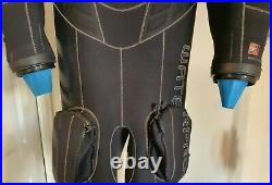 Waterproof D10 PRO ISS SCUBA DRYSUIT, Small height to 179cm & Ultima Dry Gloves