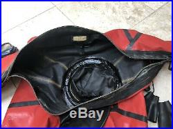 Whites Hazmat Public Safety Drysuit Scuba Dive sz Medium King Red Black with Bag