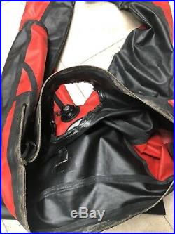 Whites Hazmat Public Safety Drysuit Scuba Dive sz X-Large King Red Black